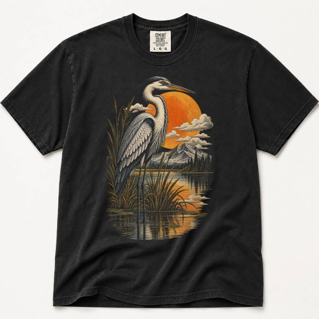 Heron Sunset