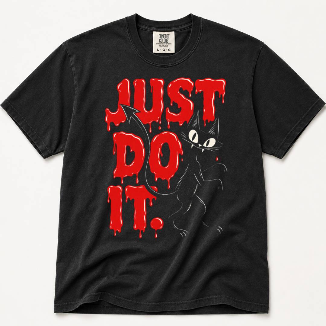 Just Do It Cat T‑Shirt