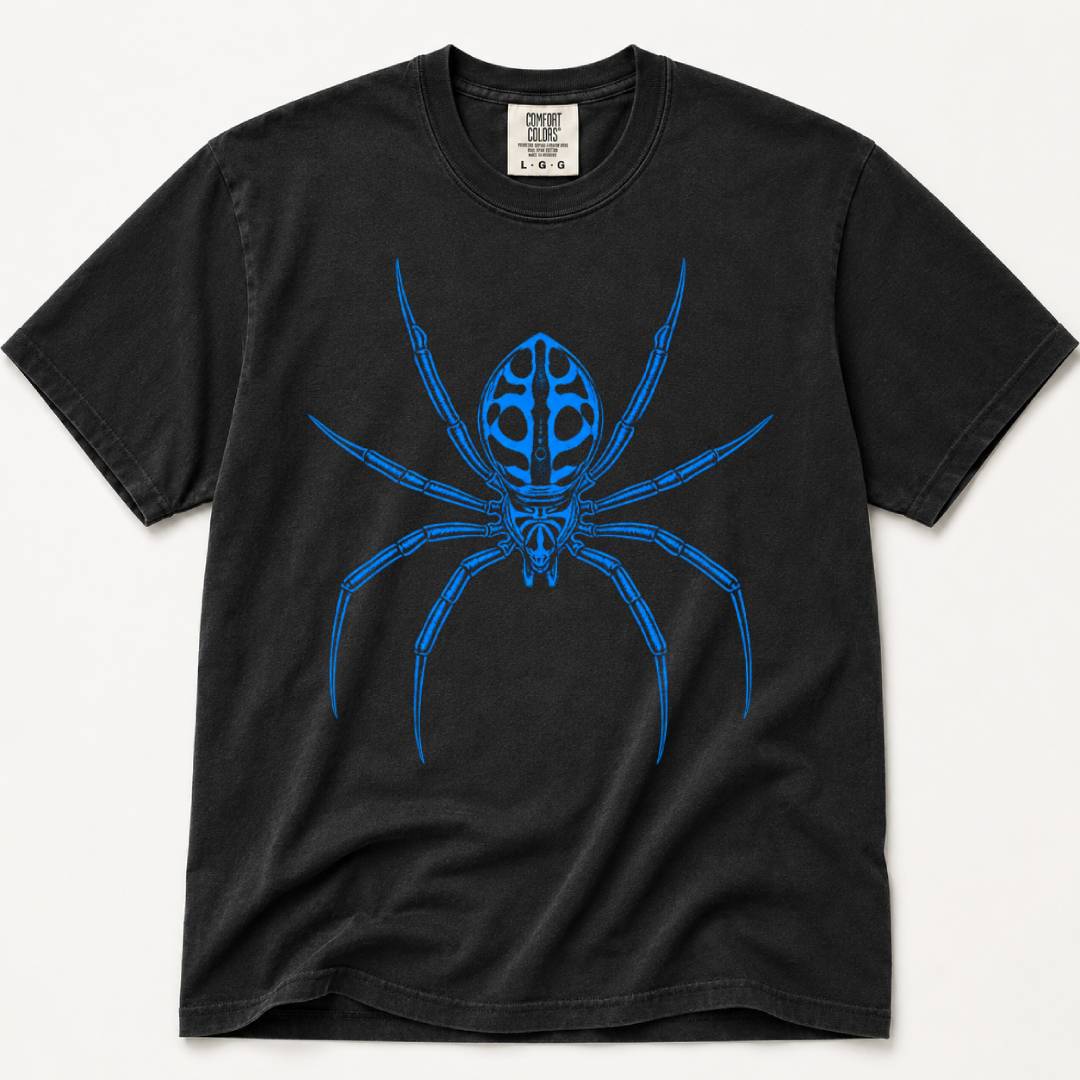 Blue Tribal Spider