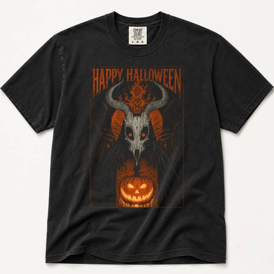 Happy Halloween Skull & Jack-O'-Lantern