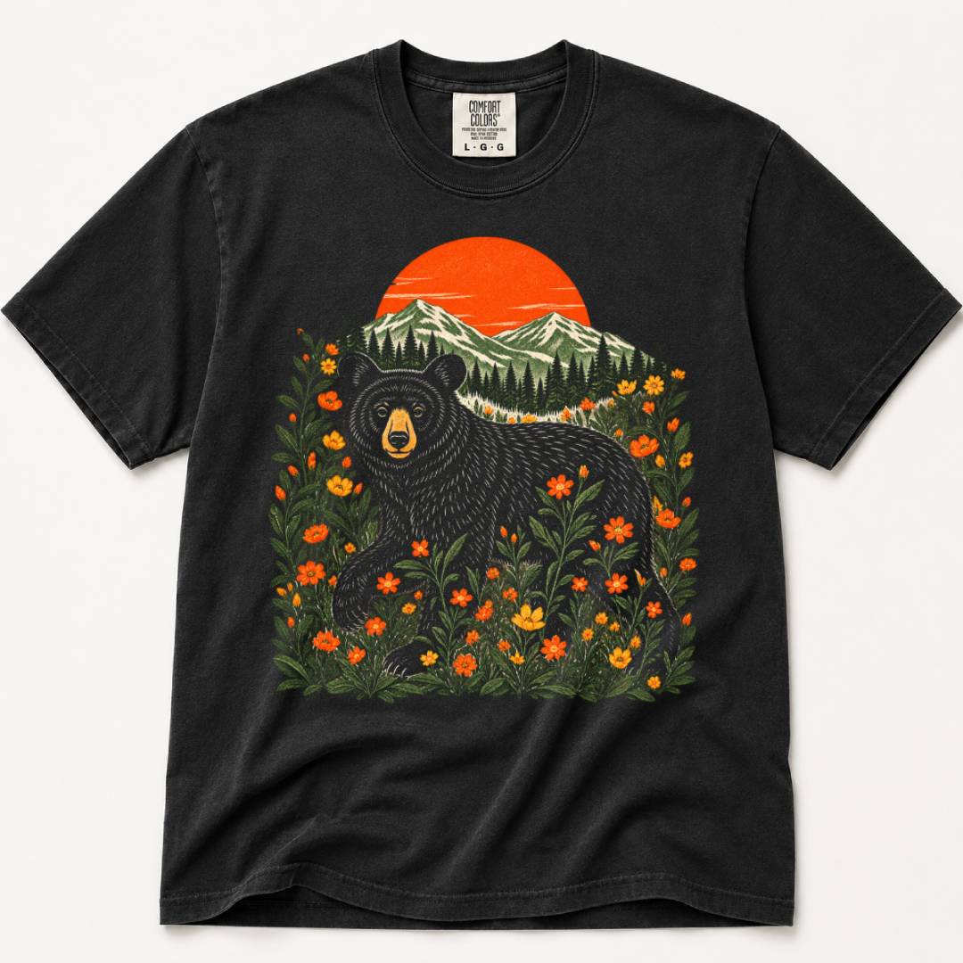 Bear & Wildflowers