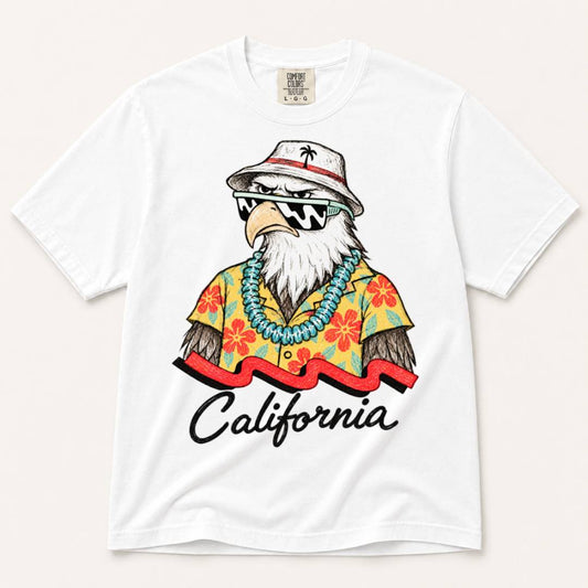 California Eagle Hawaiian T-Shirt