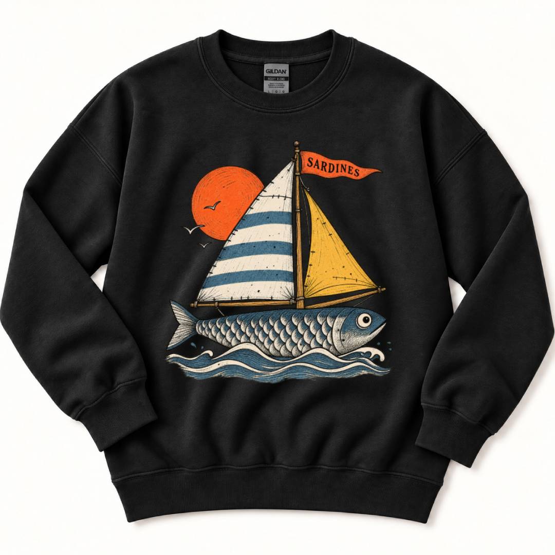 Sardine Sailboat Sweatshirt