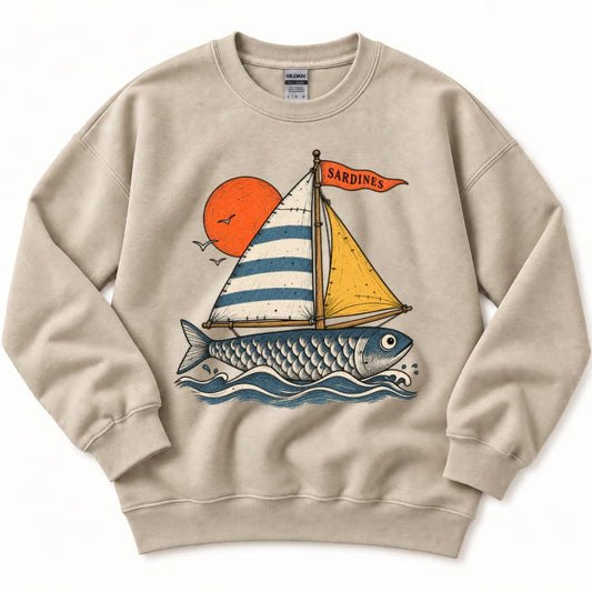 Sardine Sailboat Sweatshirt