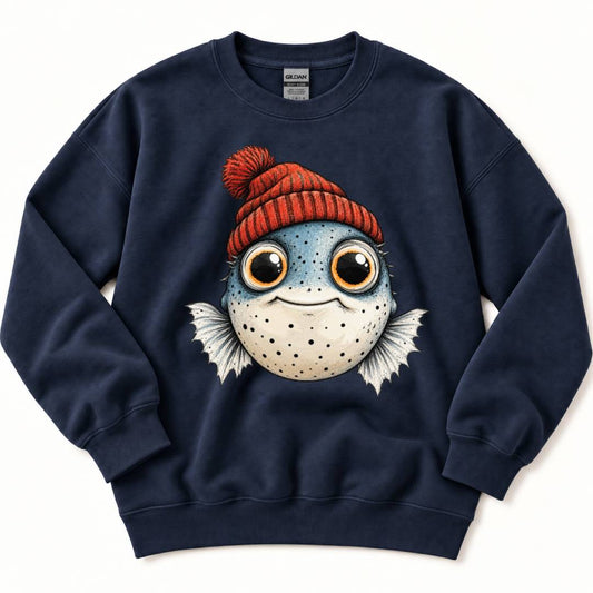 Pufferfish Beanie Sweatshirt