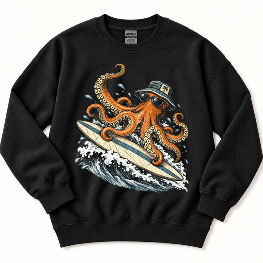 Surfing Octopus Sweatshirt