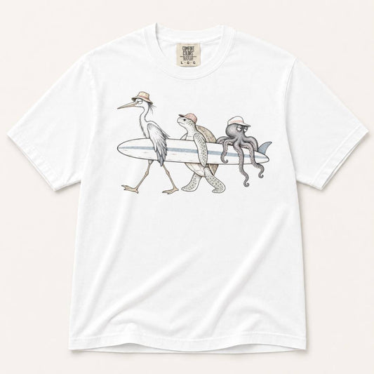 Surfing Sea Creatures T-Shirt
