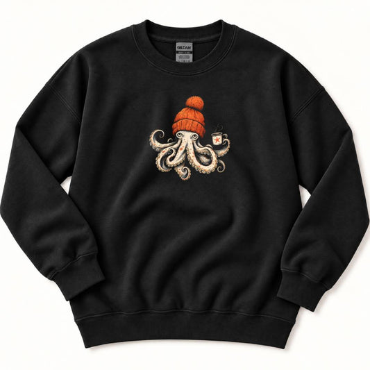 Octopus In Beanie Sweatshirt