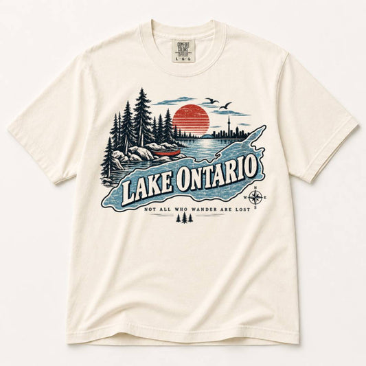 Lake Ontario Retro Sunset T-Shirt