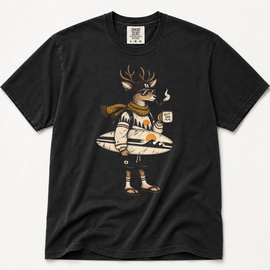 Surfing Deerly T-Shirt