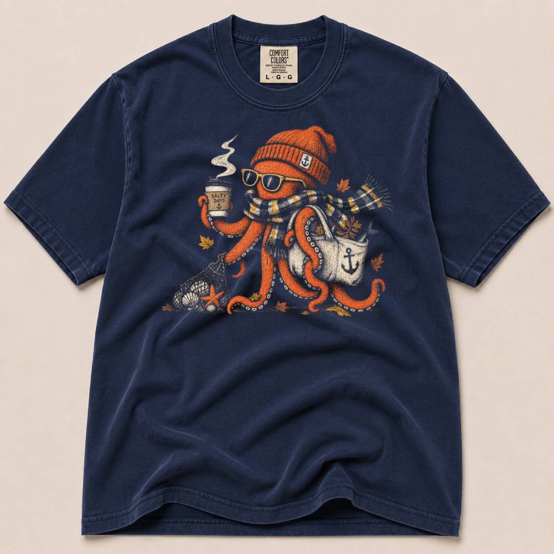 Octopus Coffee Lover T‑Shirt