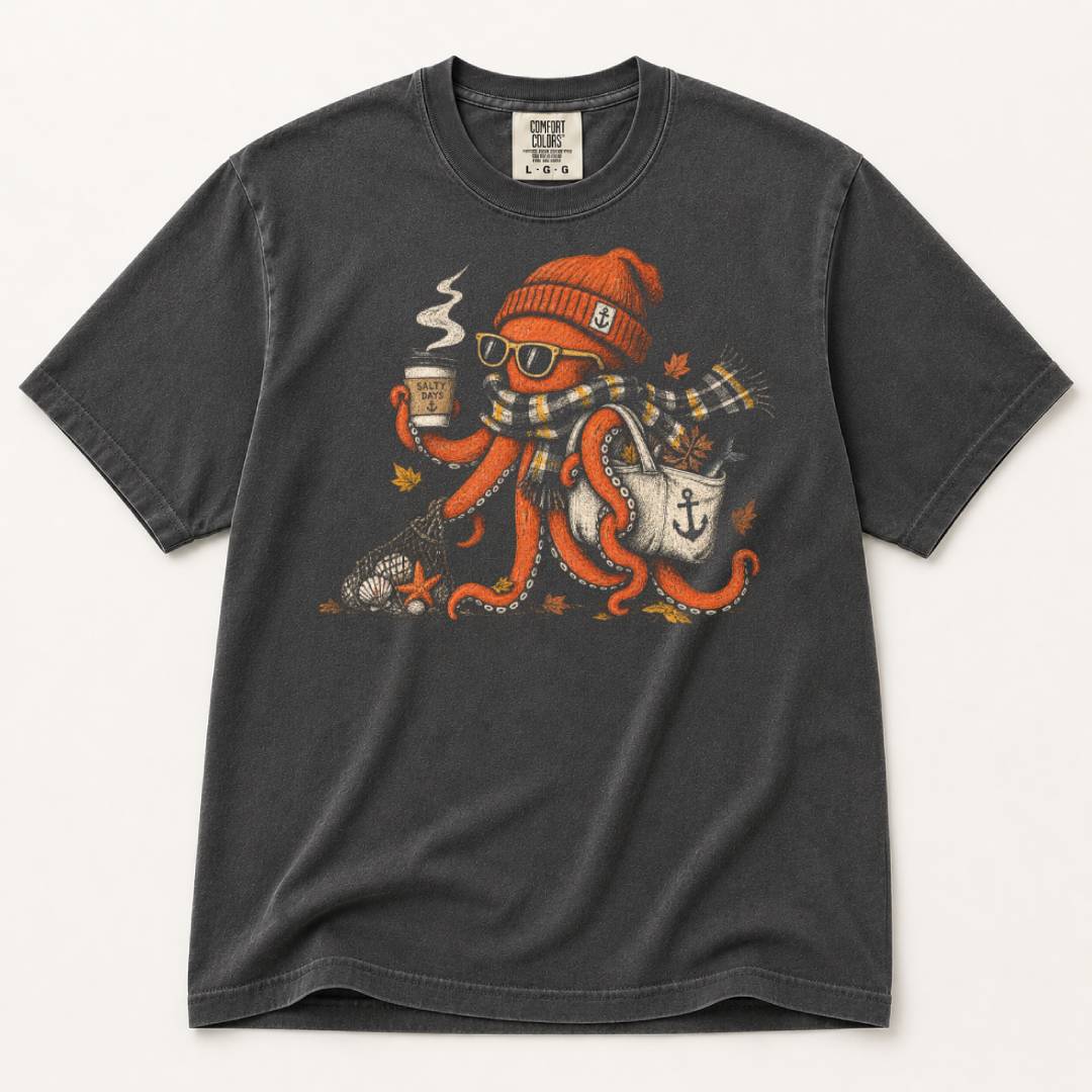 Octopus Coffee Lover T‑Shirt
