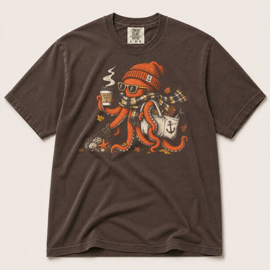 Octopus Coffee Lover T‑Shirt