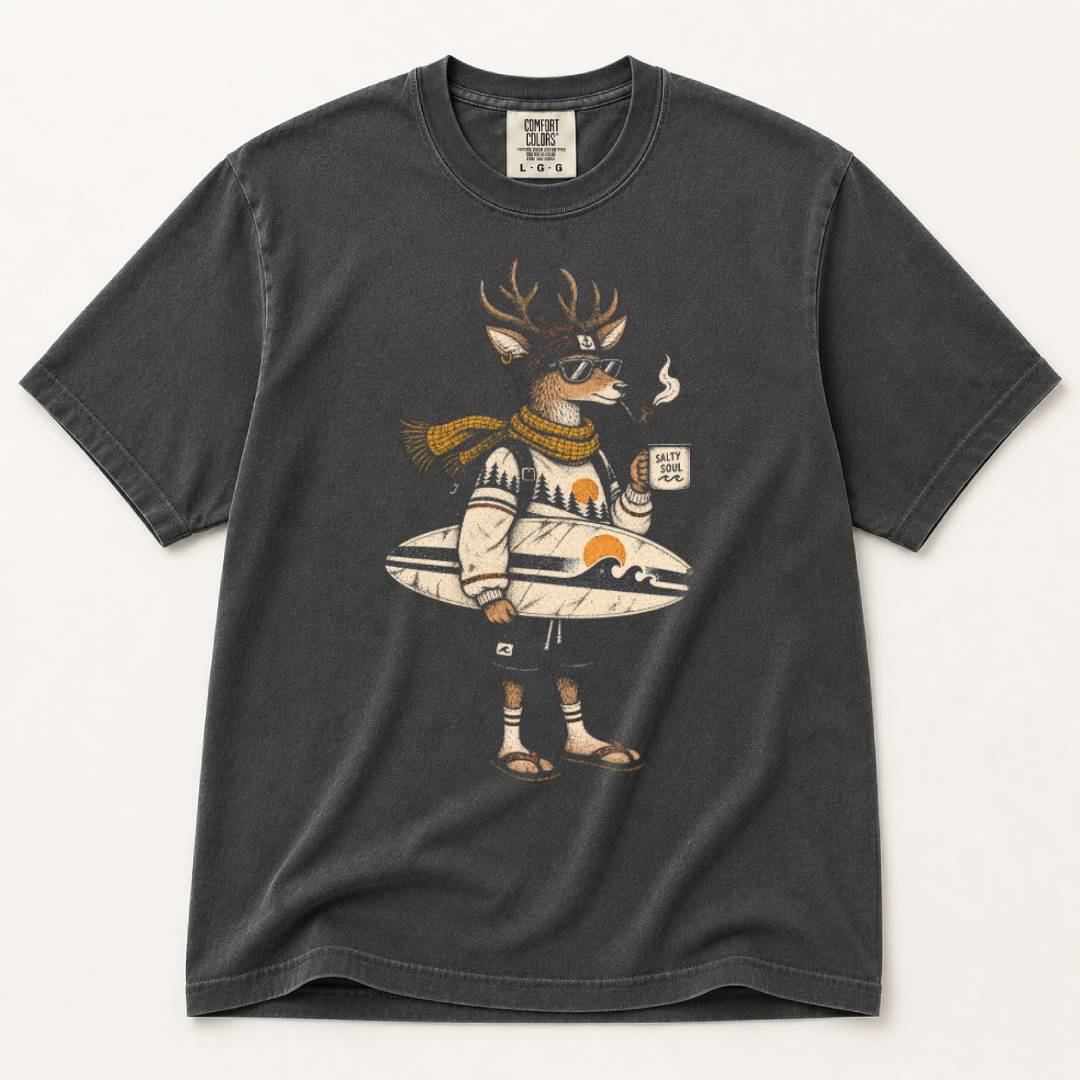 Surfing Deerly T-Shirt