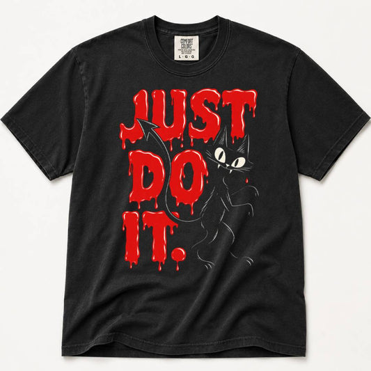 Just Do It Cat T‑Shirt